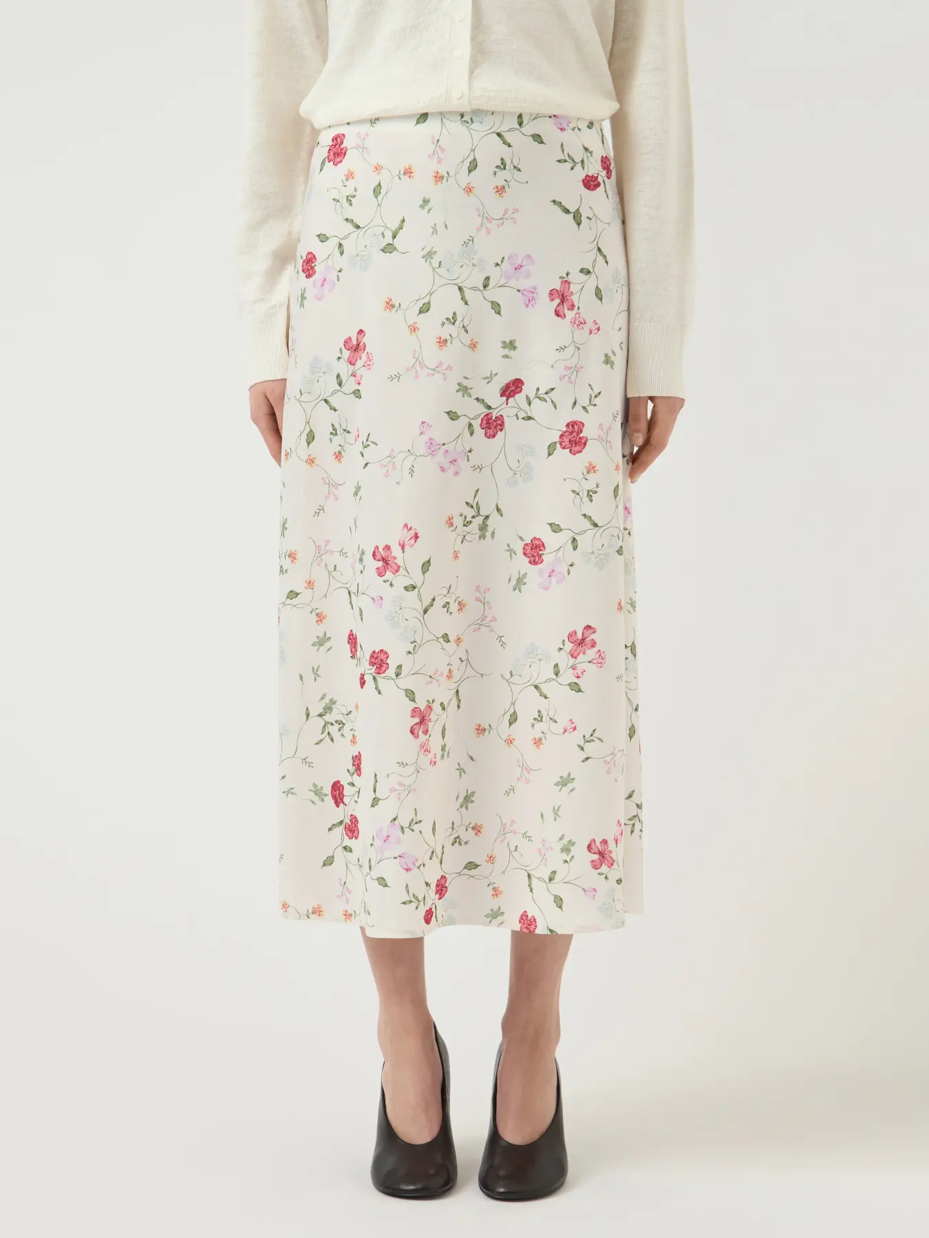 Y.A.S hame YASPella HW Midi Skirt S. Noos, Pristine Botalia - Image 4
