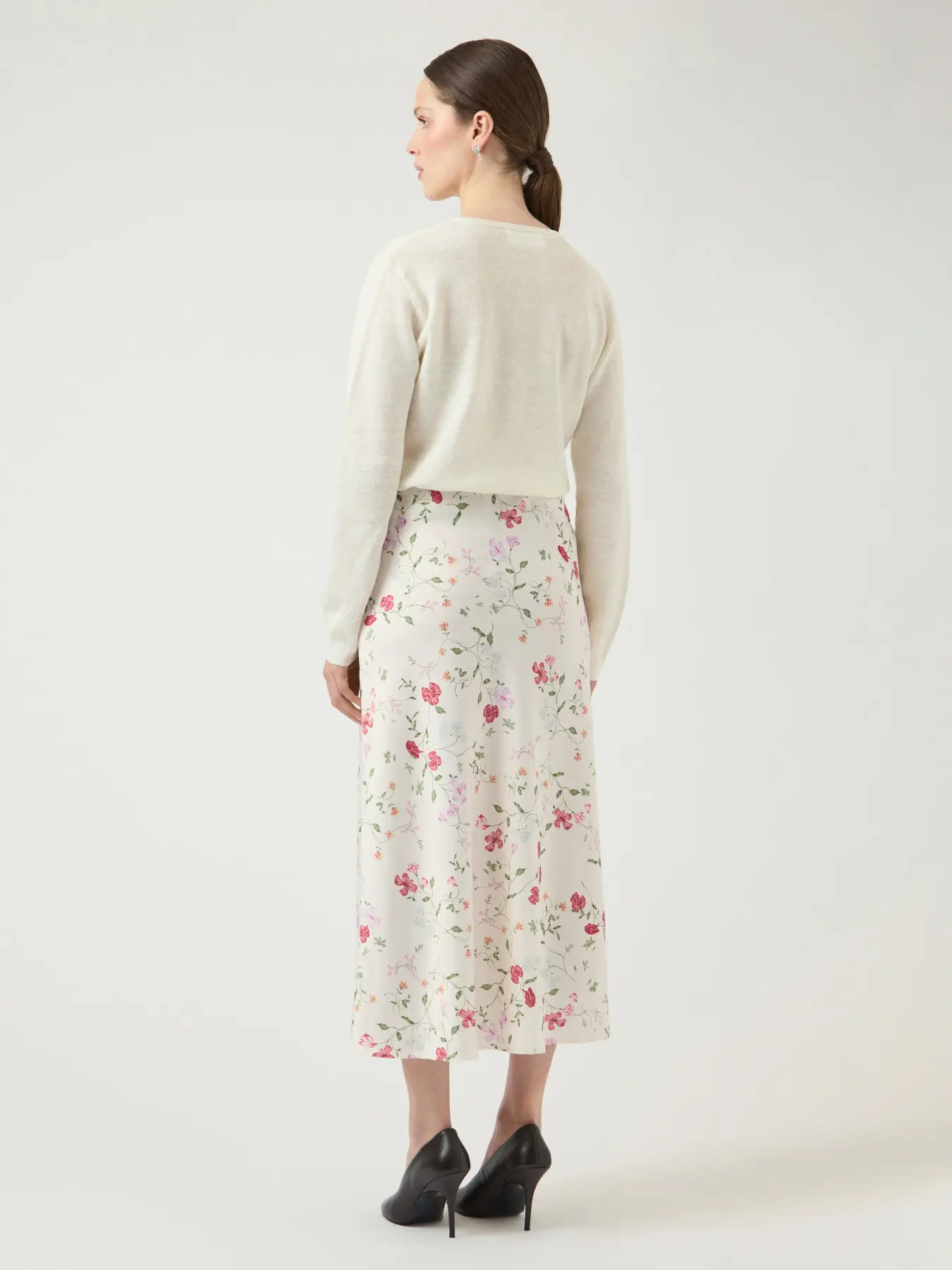 Y.A.S hame YASPella HW Midi Skirt S. Noos, Pristine Botalia - Image 5