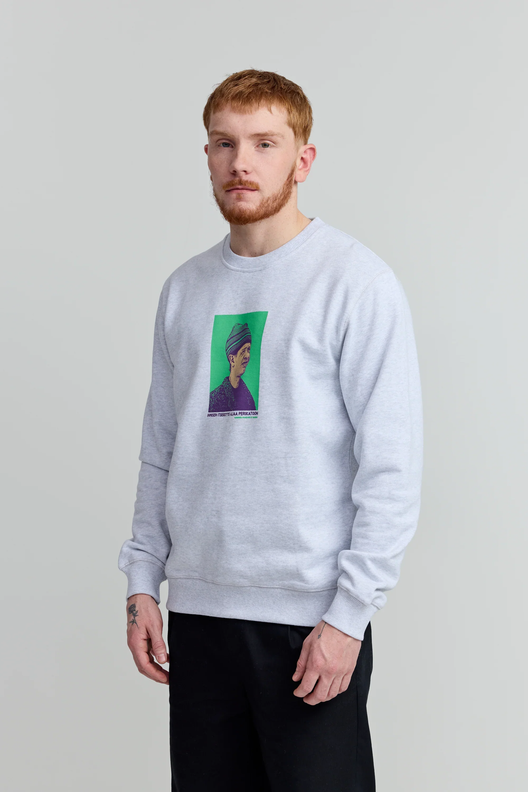 Makia Kummeli Ympäristöruutu Sweatshirt, vaaleanharmaa - Image 2