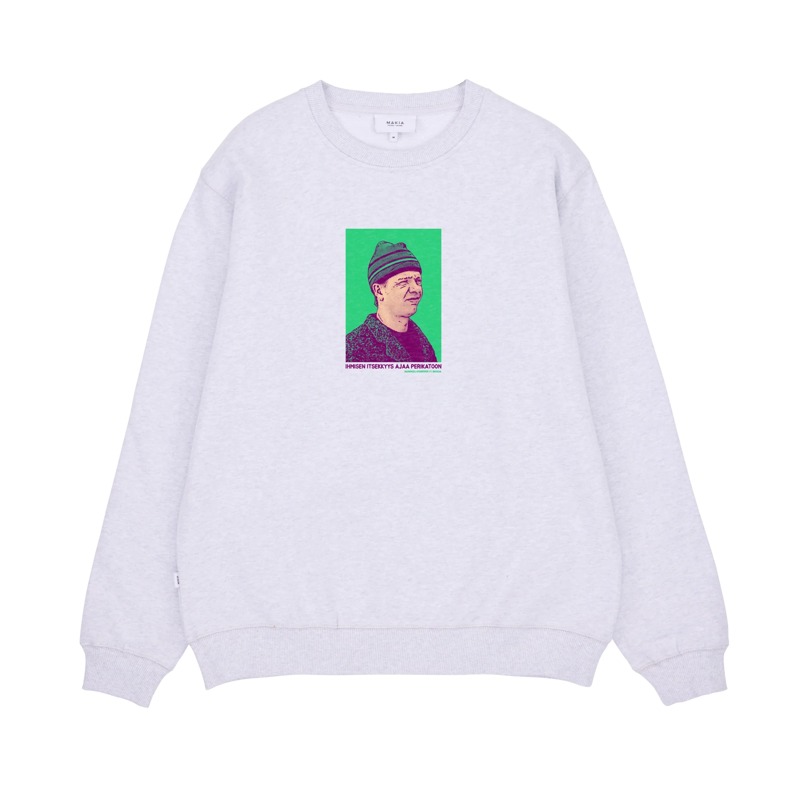 Makia Kummeli Ympäristöruutu Sweatshirt, vaaleanharmaa - Image 3
